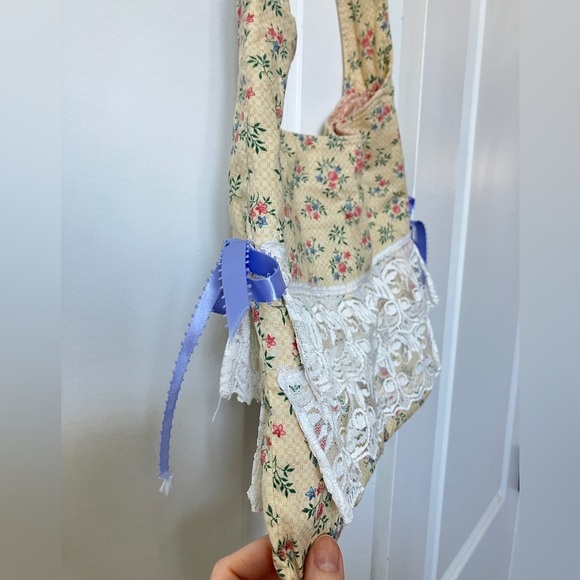 Handmade Cute Floral Cotton Shoulder Bag Purse - Picture 3 of 10